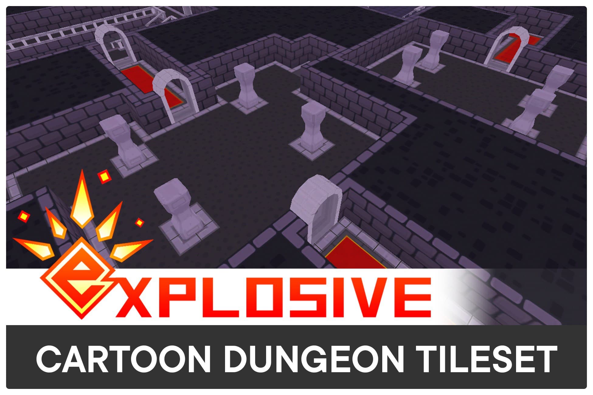 Top-Down Cartoon Dungeon Tileset