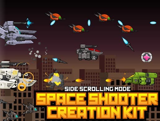 Space Shooter Sprite Kit 5 - Side Scrolling