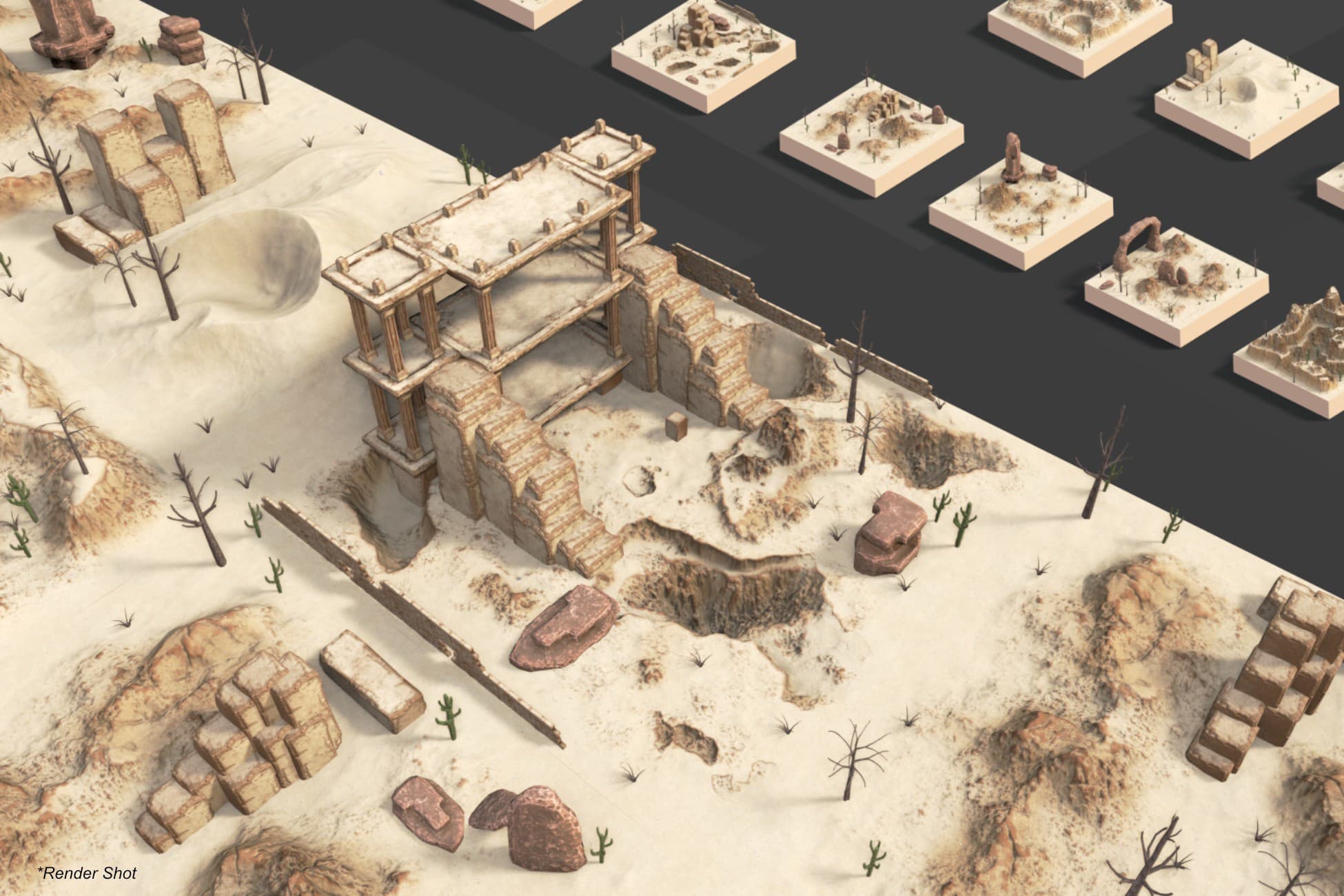 Desert Terrain- Sand Storm and Dune Environment