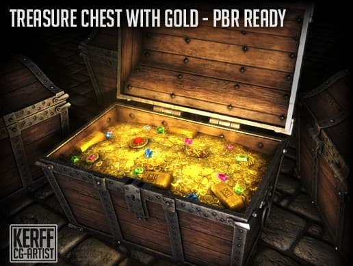 Treasure Chest with Gold