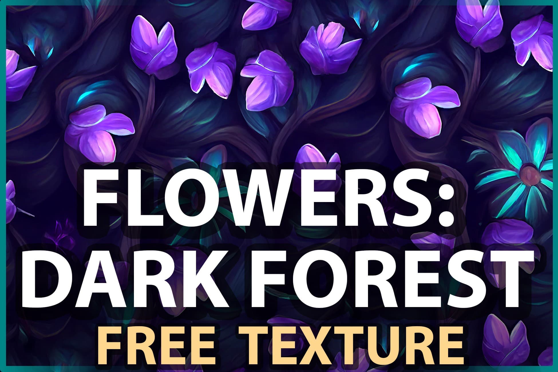 Dark Forest Flowers - Free Texture A (Hand-painted + Seamless)