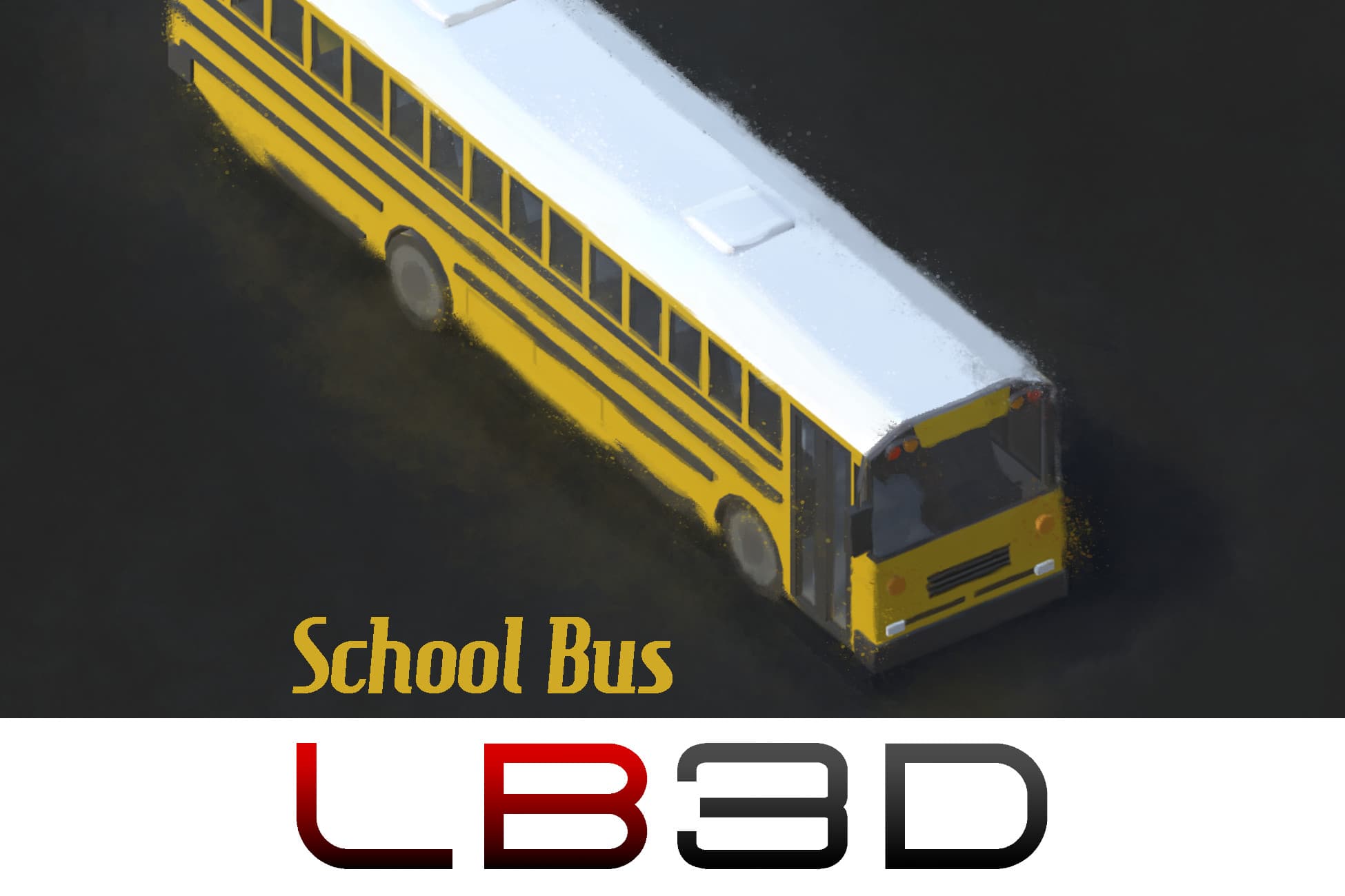 School Bus, Simple, Isometric
