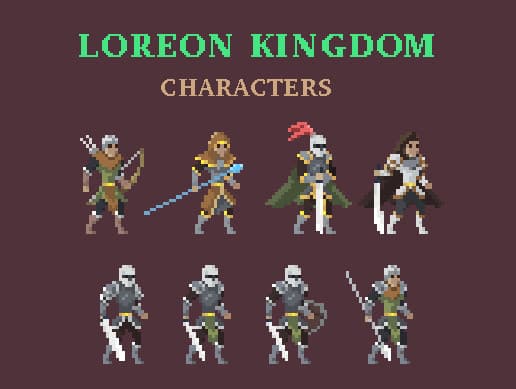 Loreon Kingdom Pixel Art Character Asset