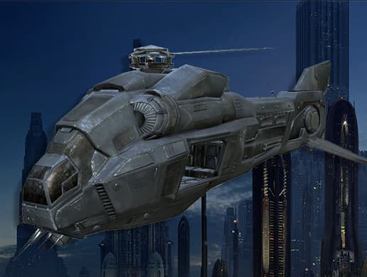 Low Polygon Sci-Fi Helicopter