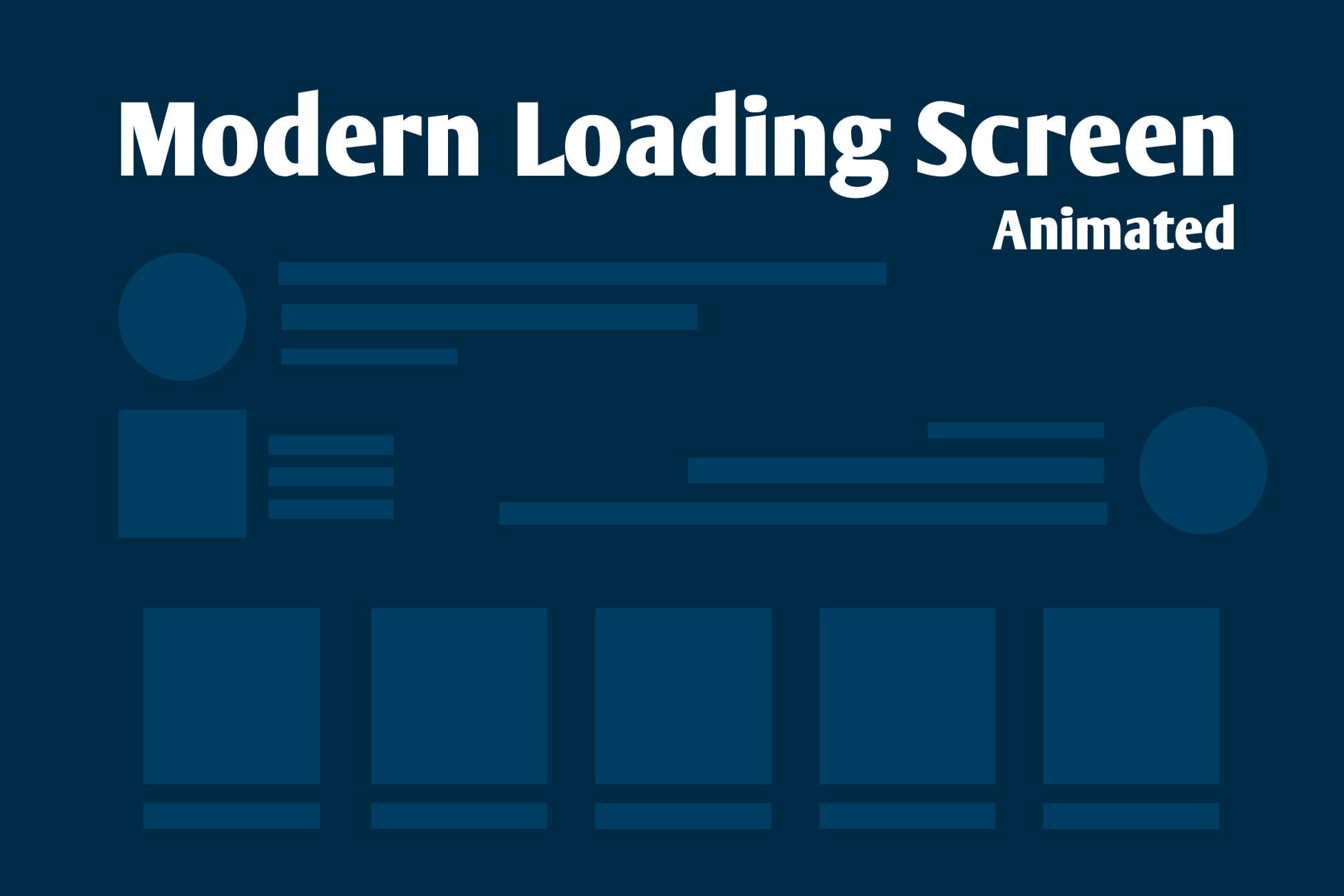Modern Loading Screen - Animated