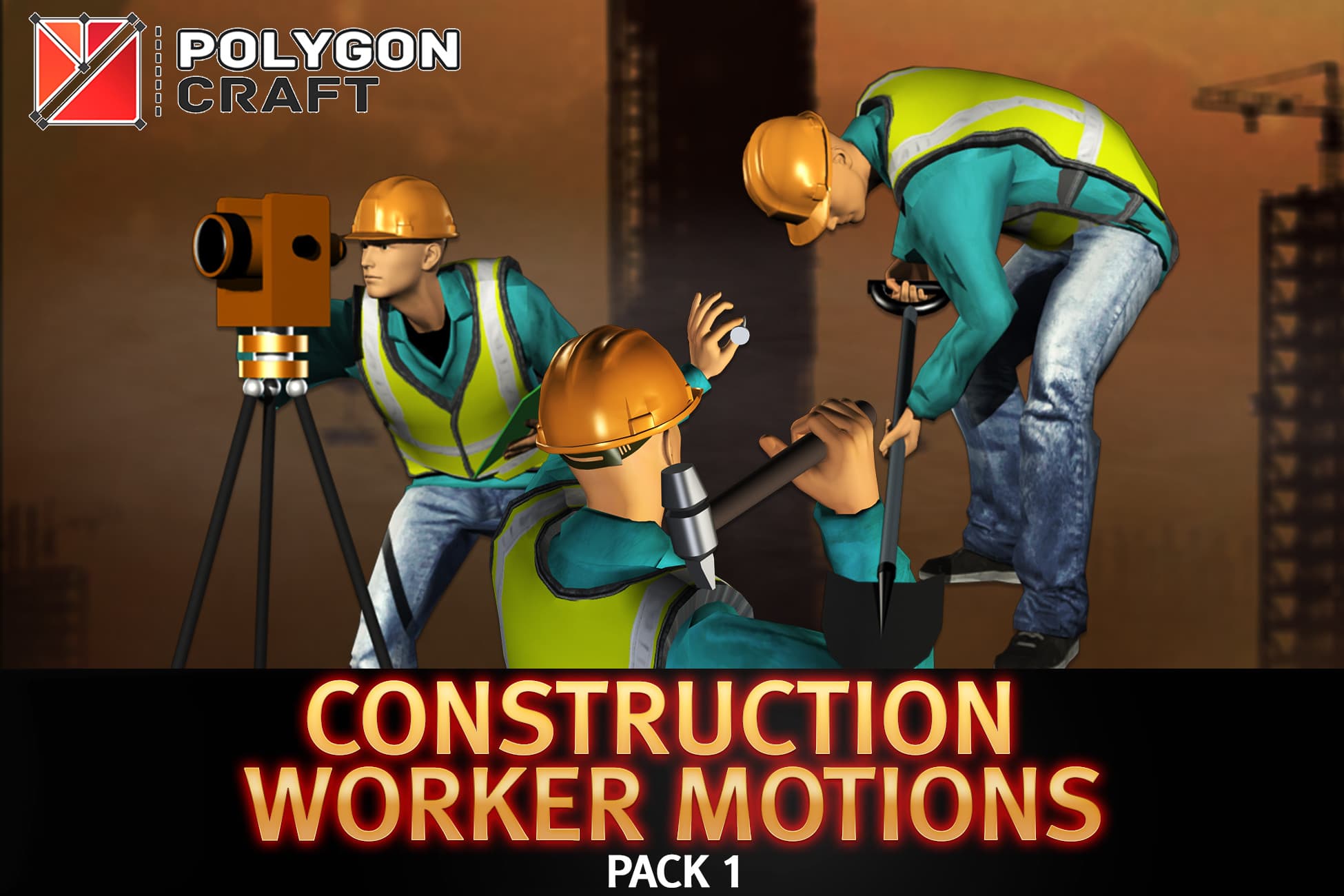 Construction Worker Motions Pack 1