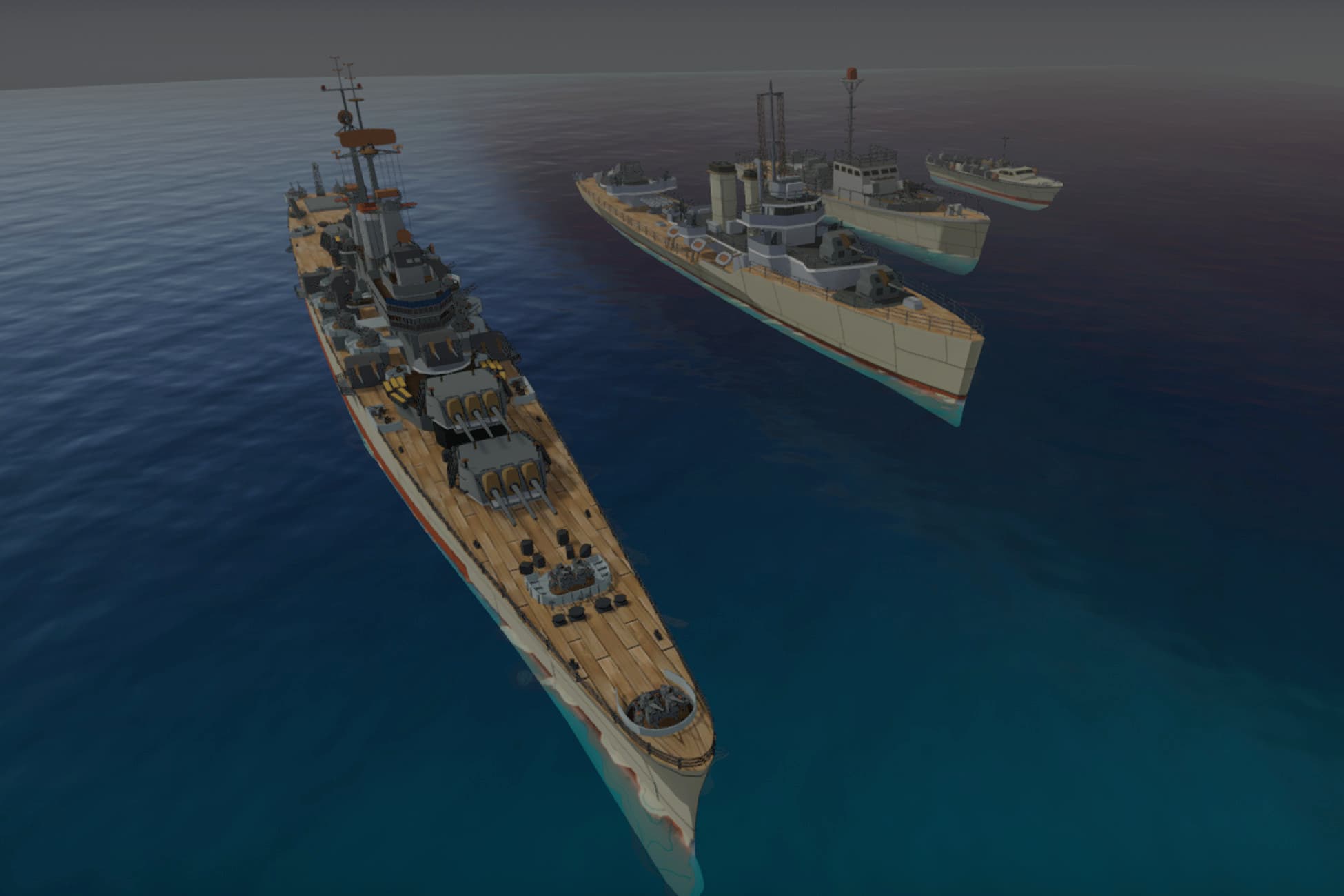 Stylized warships