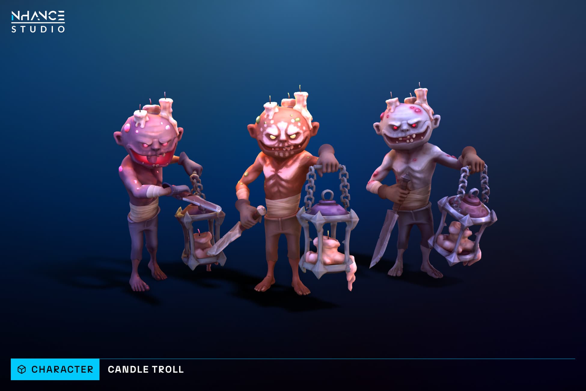 Stylized Fantasy Candle Troll