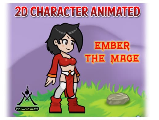2D Character: Ember the Mage