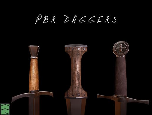 PBR Realistic Dagger Pack