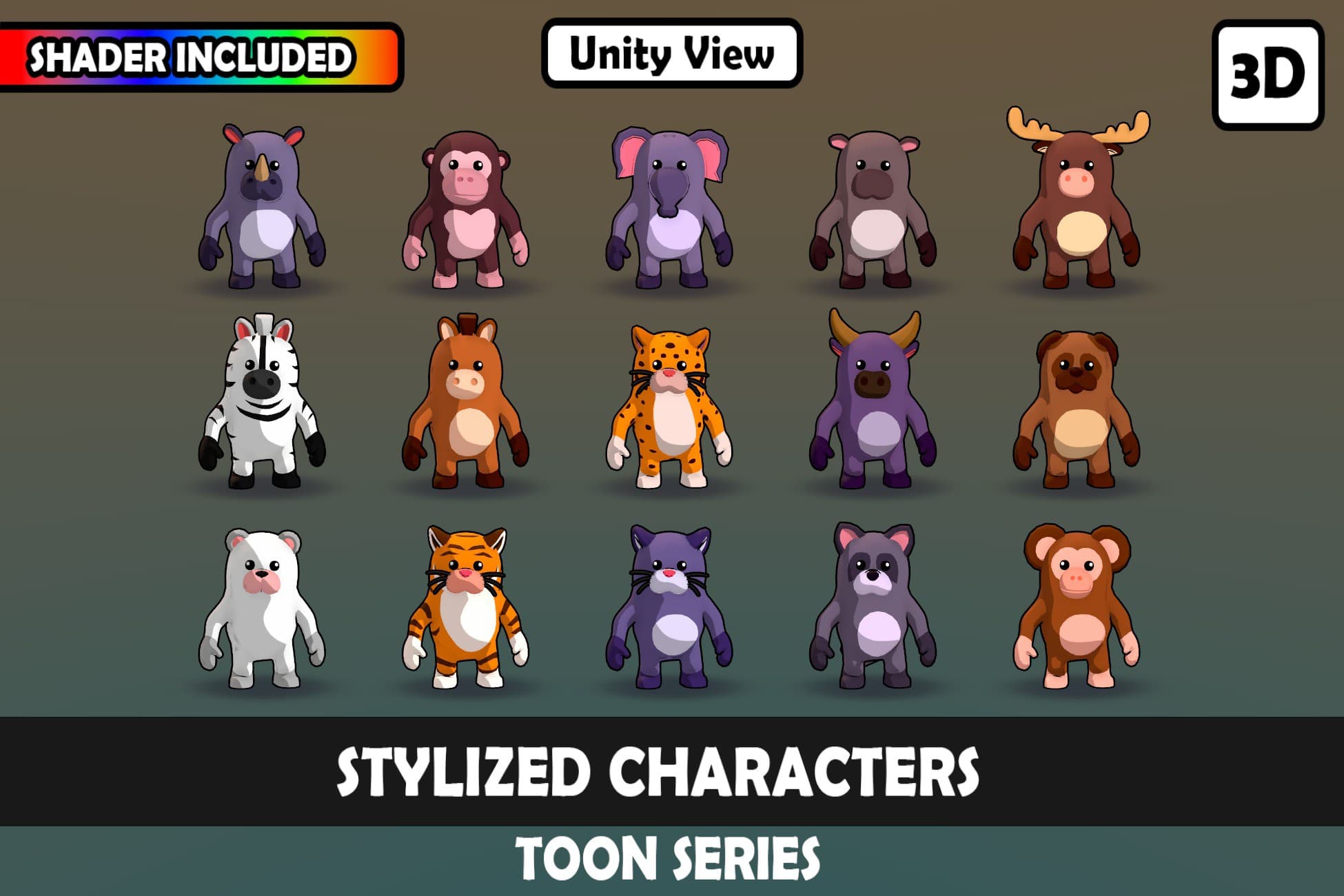 V2 Capsule Humanoid Animal Characters V2: 15 Unique Humanoids, Matcap Magic