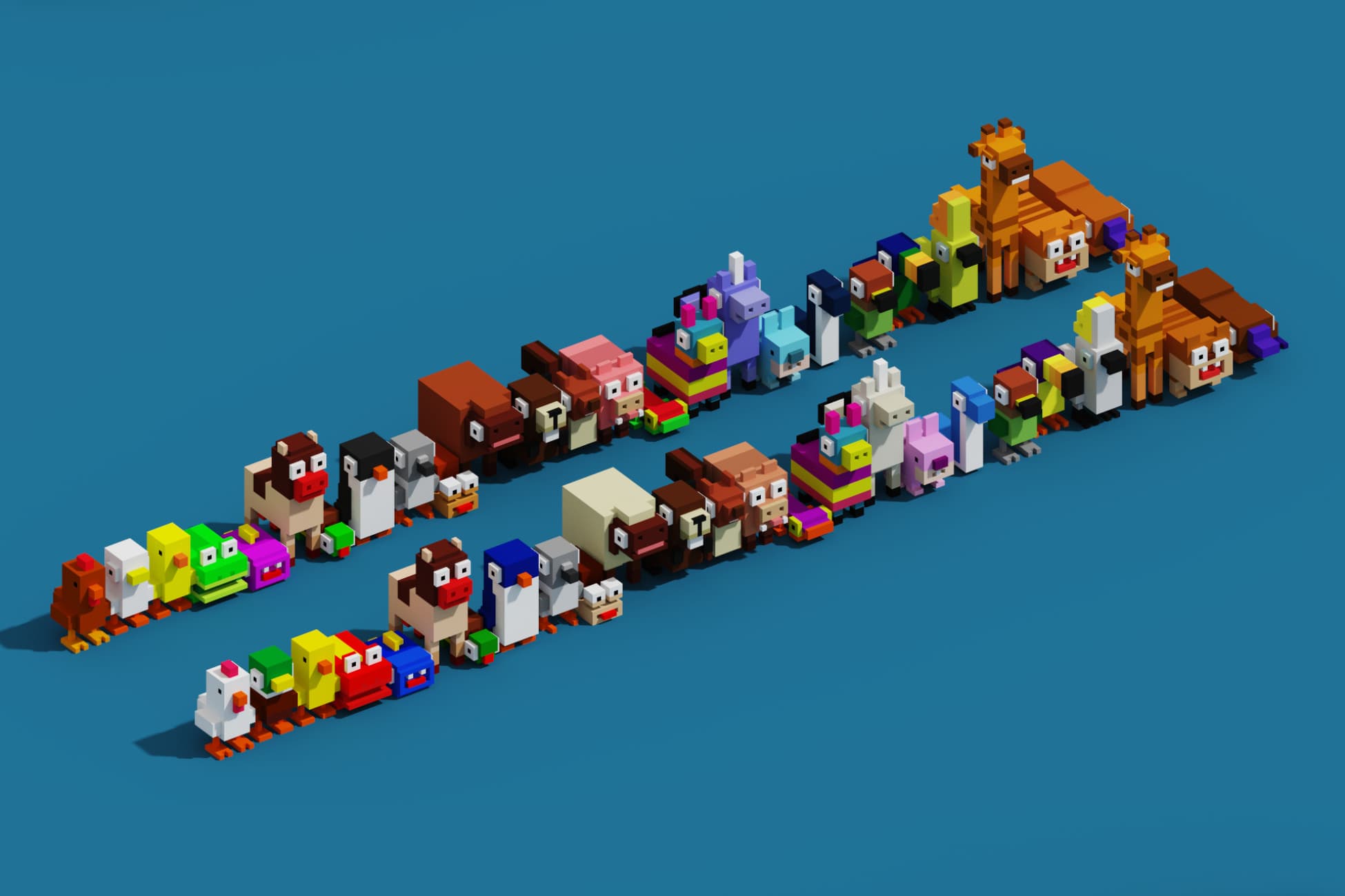 Low Poly Voxel Characters