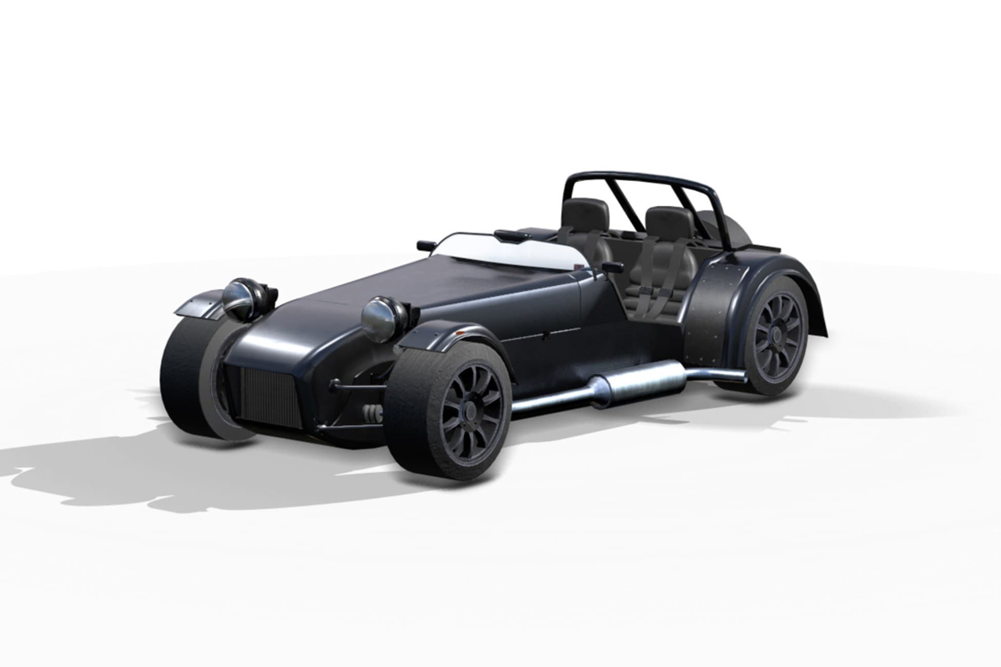 3D Retro car