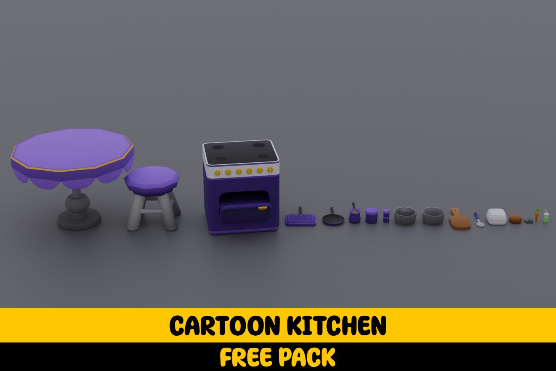 Free Cartoon Kitchen Package