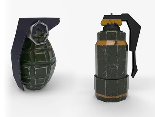 Grenades Lowpoly
