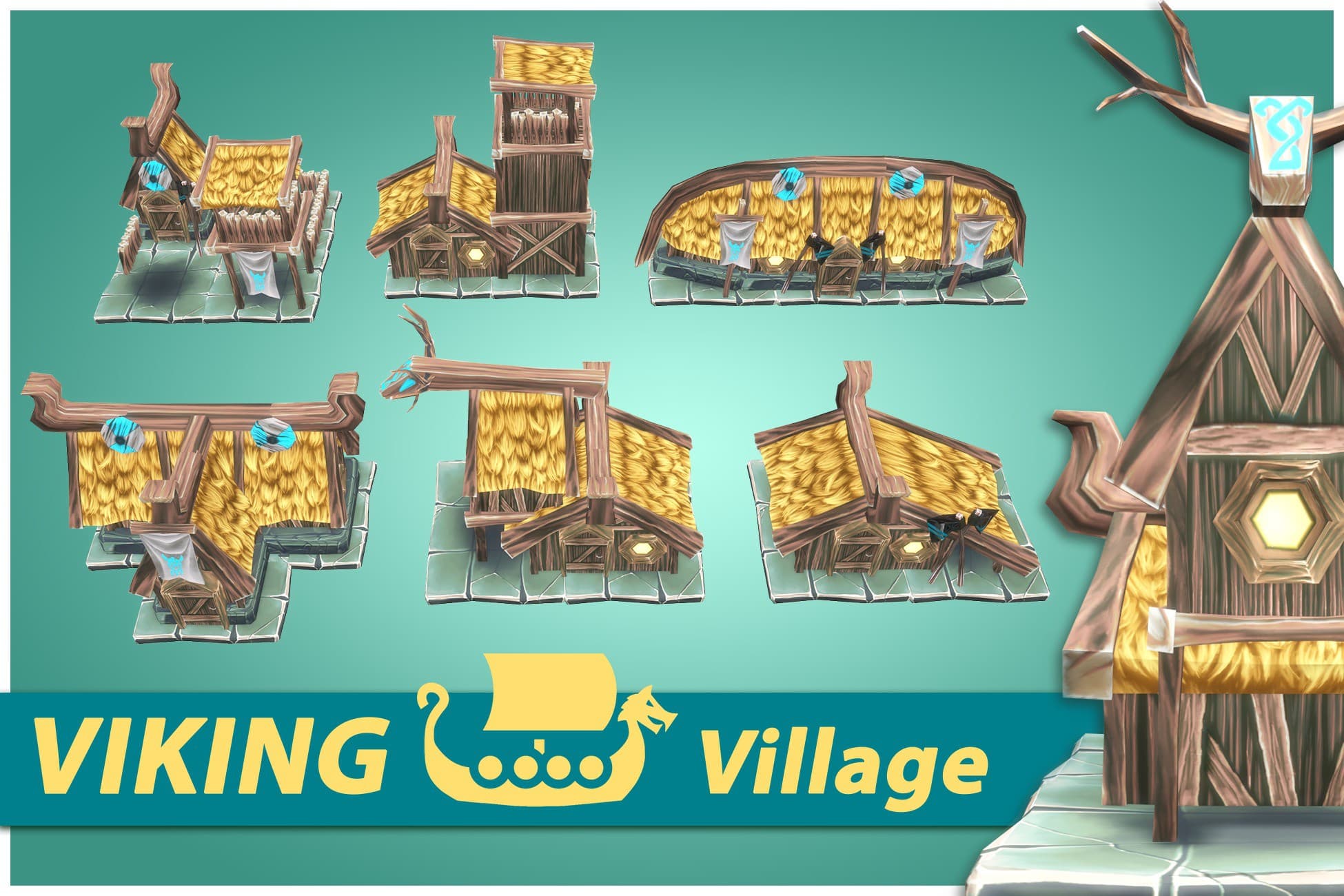 Viking RTS Fantasy Buildings