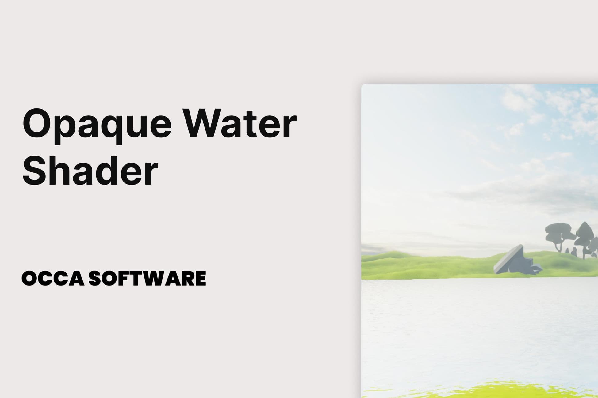 Opaque Water Shader Graph for Unity