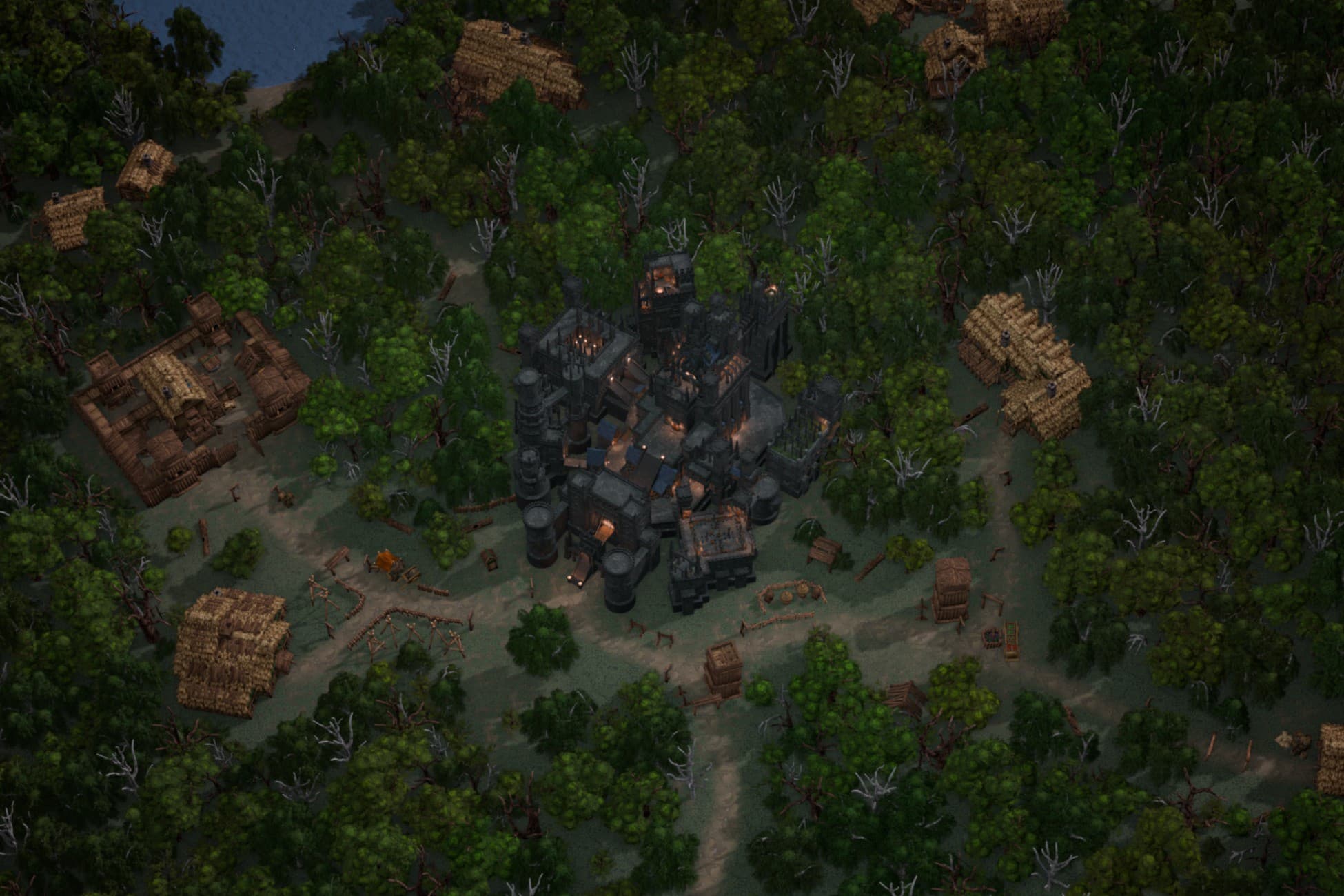 Gothic Castle with progression buildings