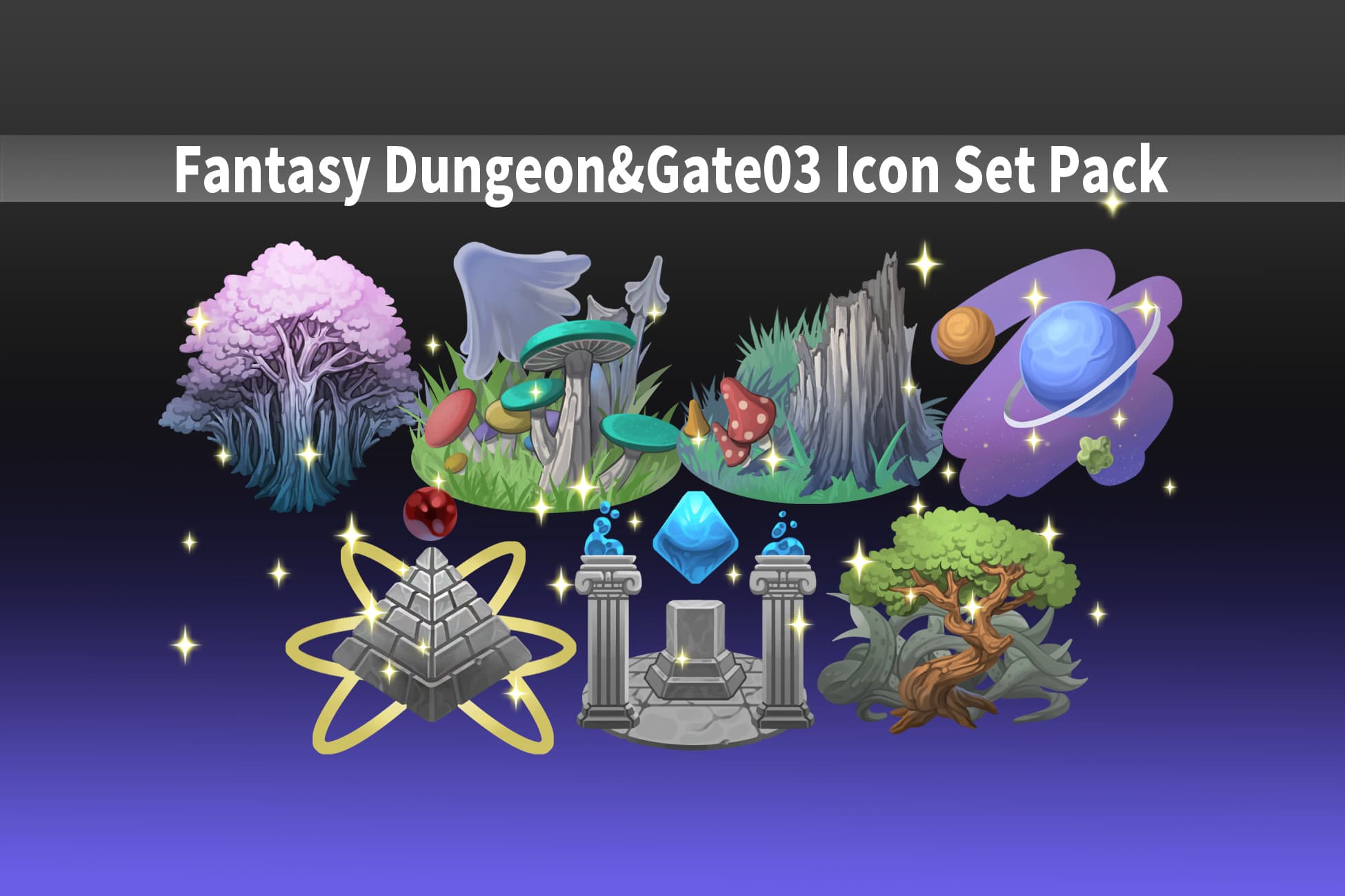 Fantasy Dungeon&Gate03 Icon Set Pack