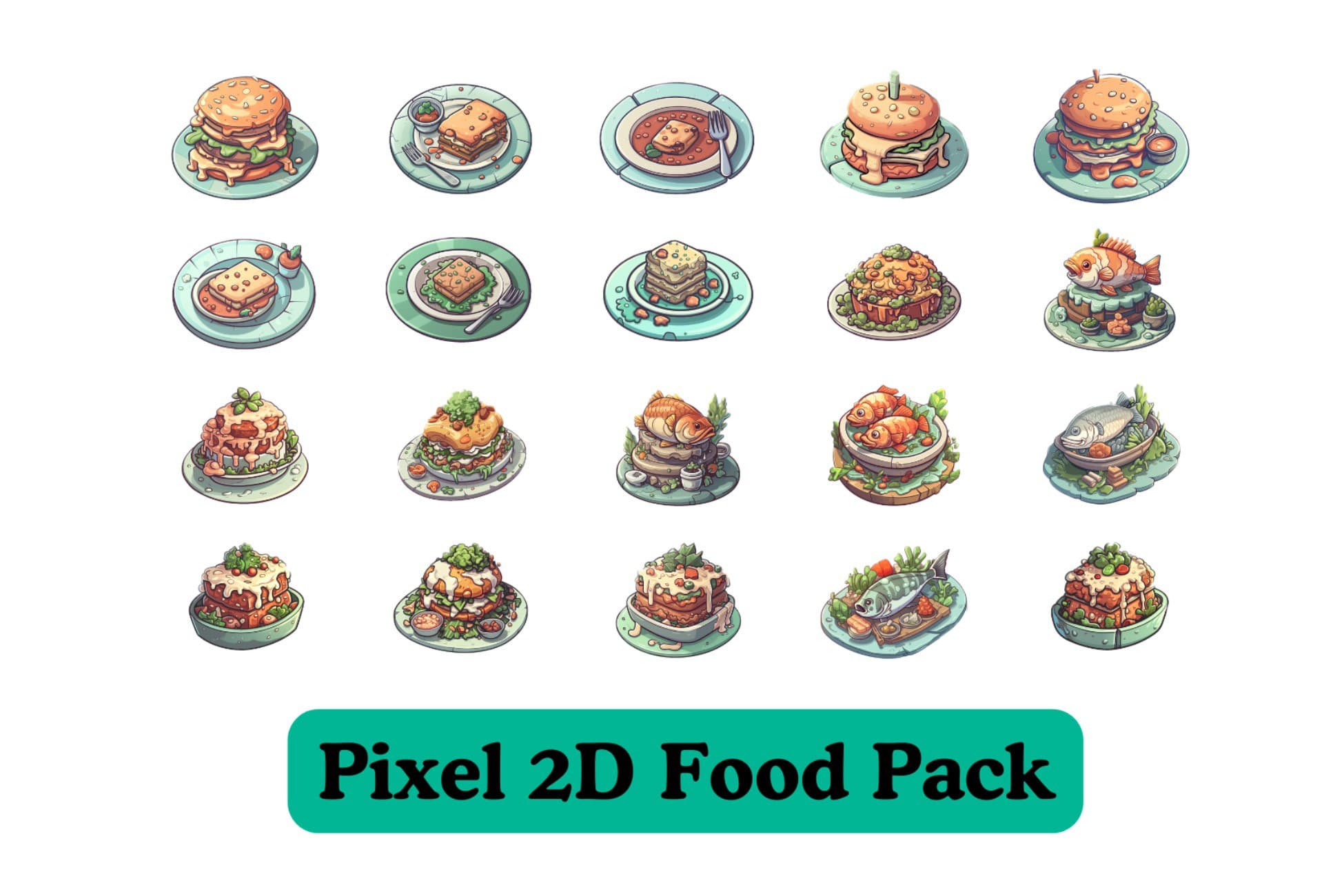 Pixel 2D Food Pack