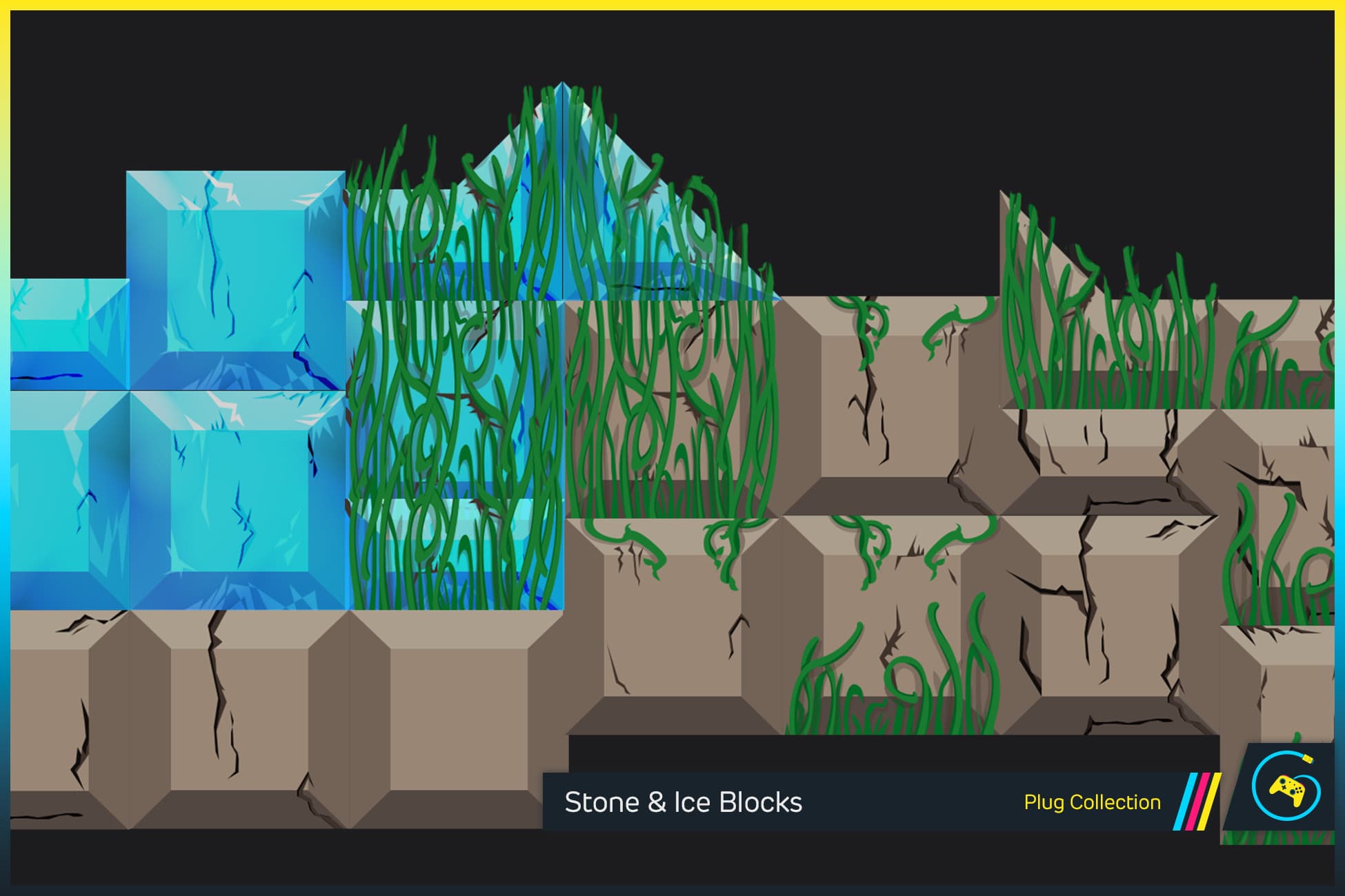 Stone and Ice Blocks by Gamertose