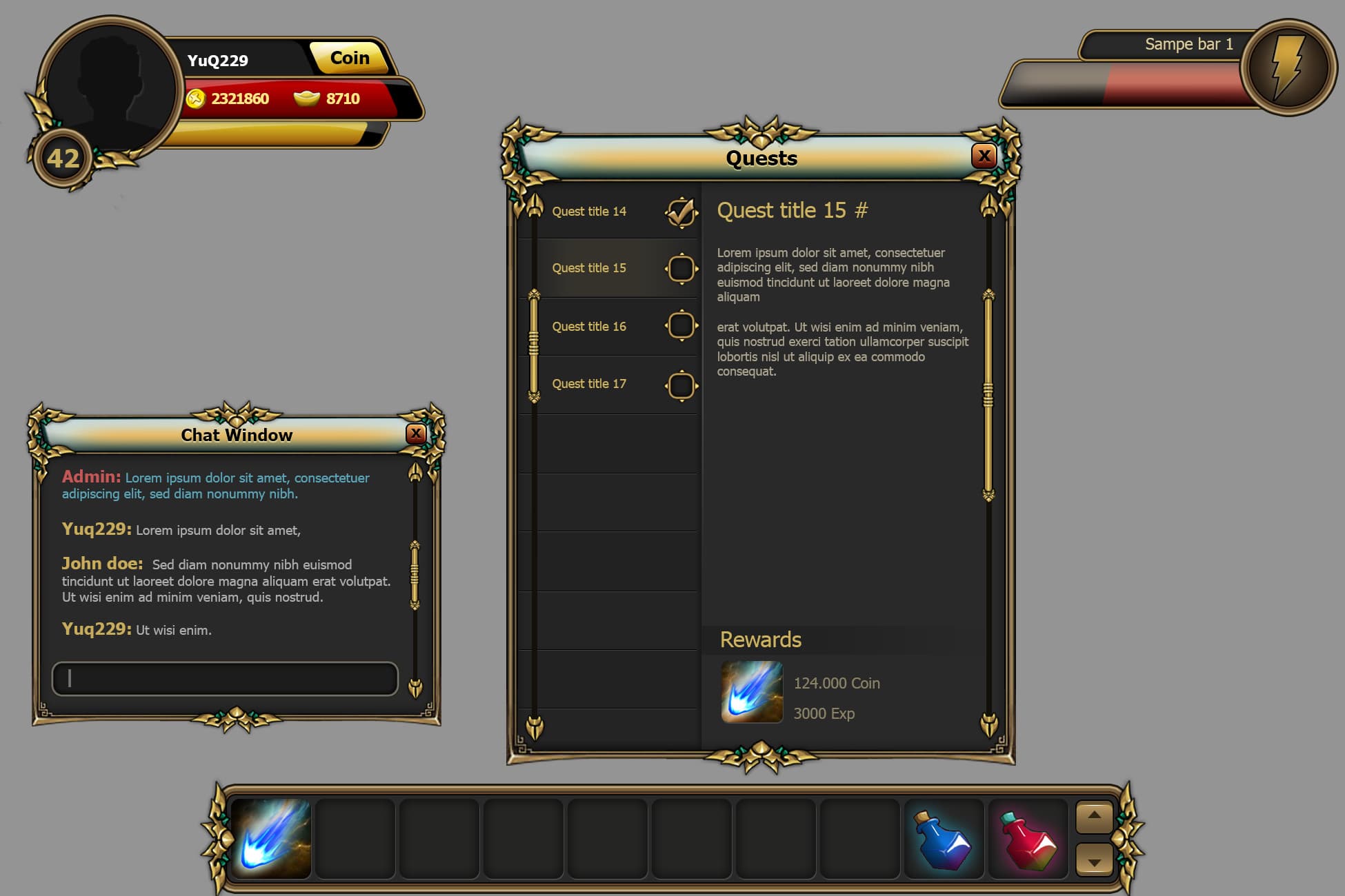 Fantasy UI