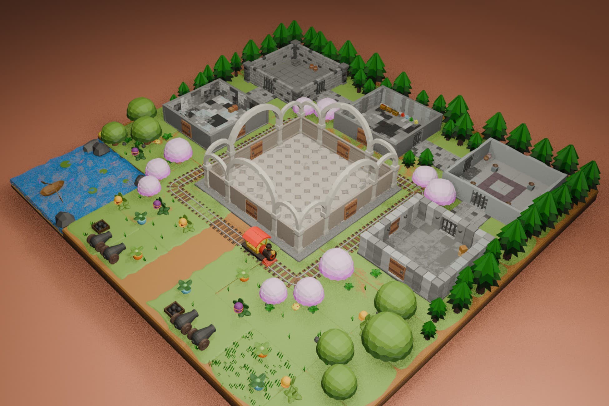 Low Poly Dungeon Map Pack