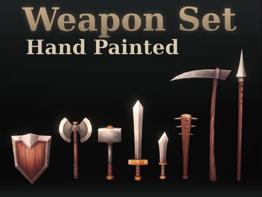 Hand Painted Weapon Set