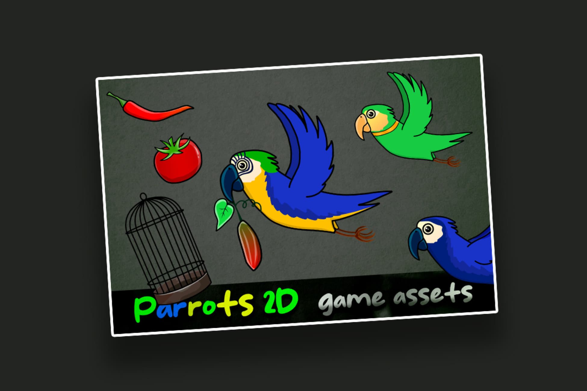 Parrots 2D Bird's (Game assets)