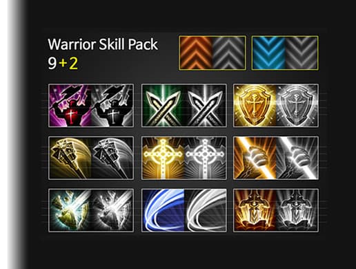 HD Warrior Skill Icon Pack 9+2