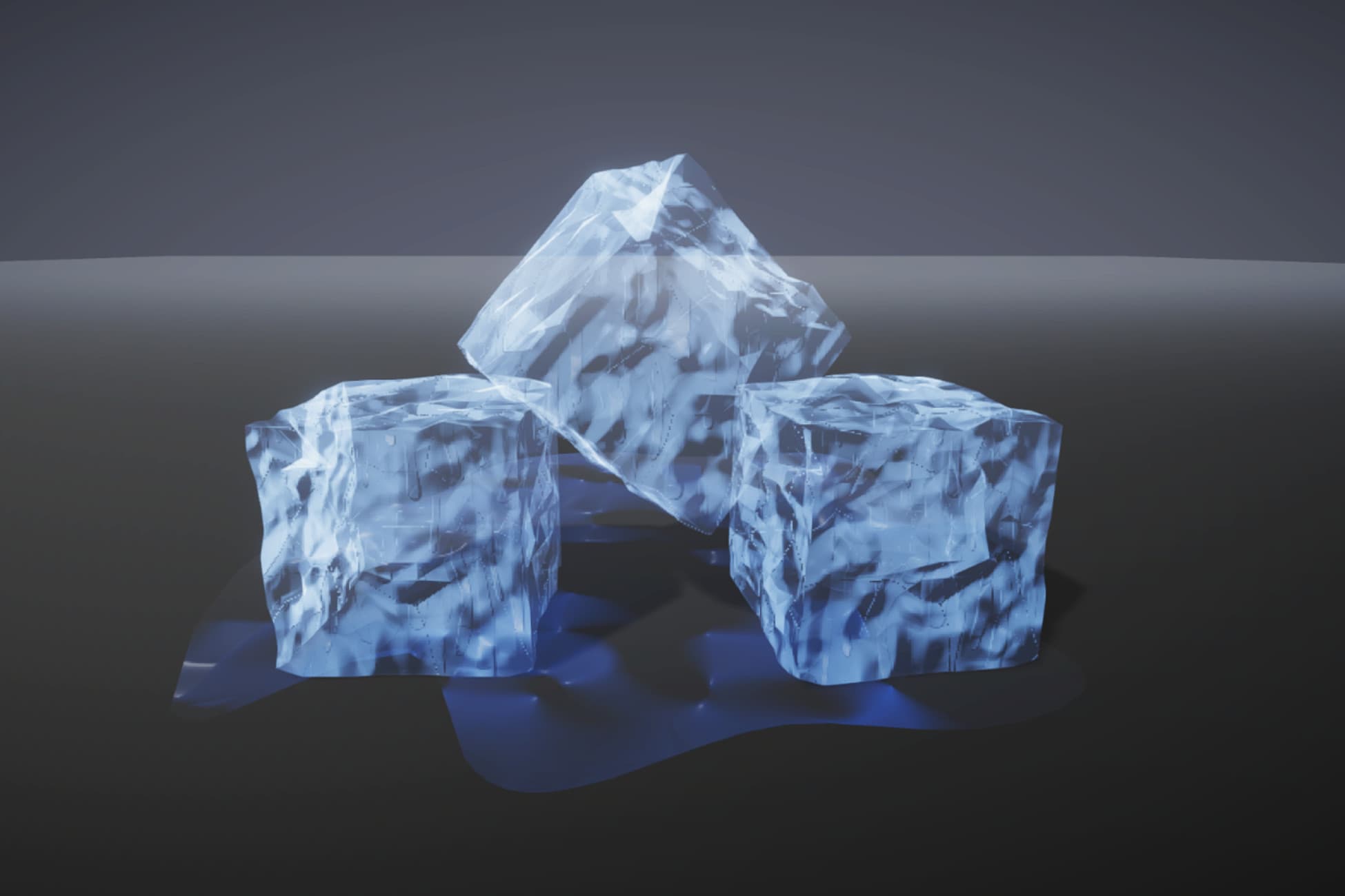 Ice Shader - Melting Ice Cubes