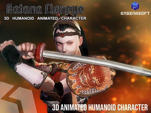 Katana Lioneye - Animated 3d Humanoid Character
