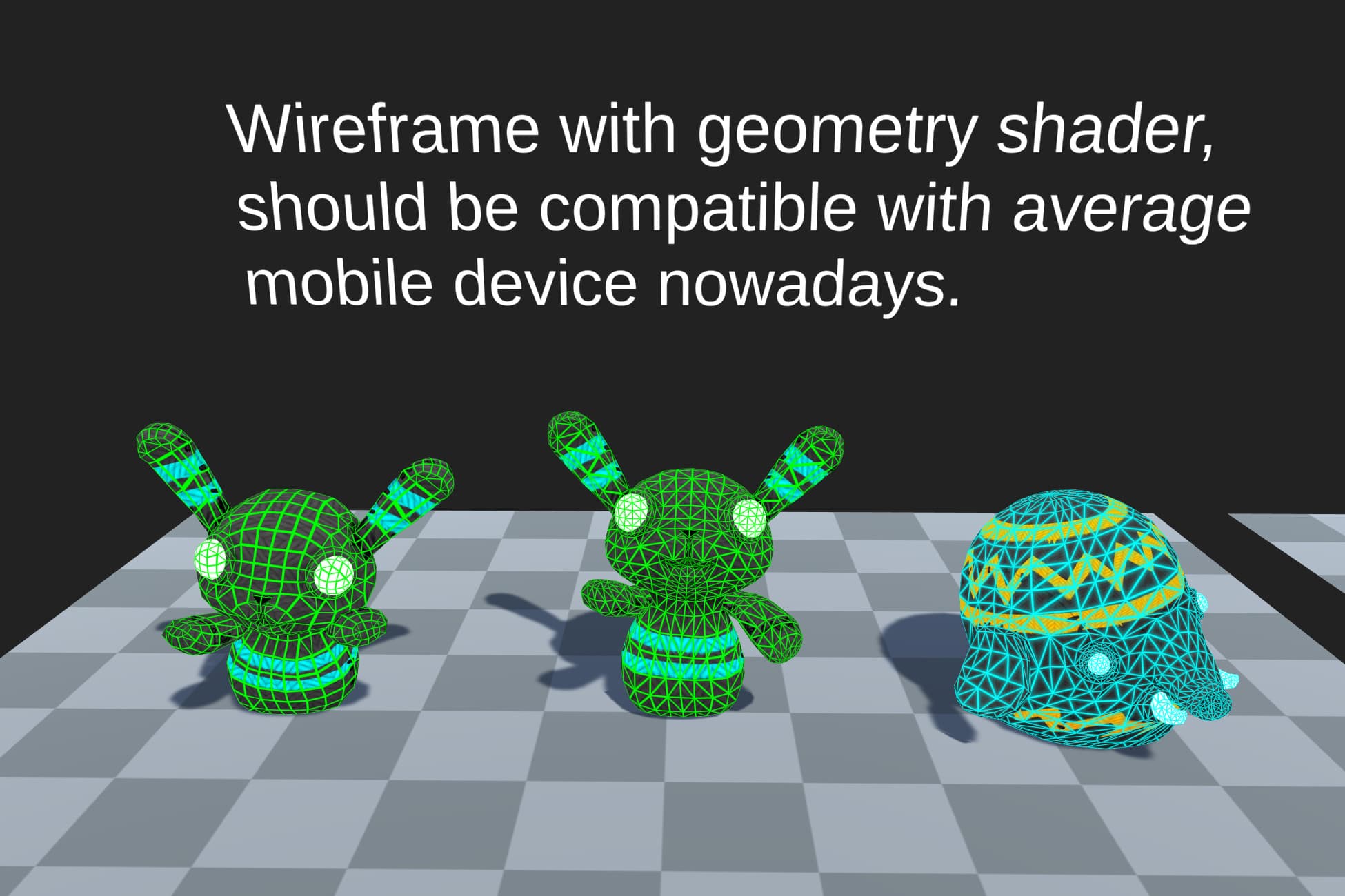 Selected Effect --- Wireframe URP