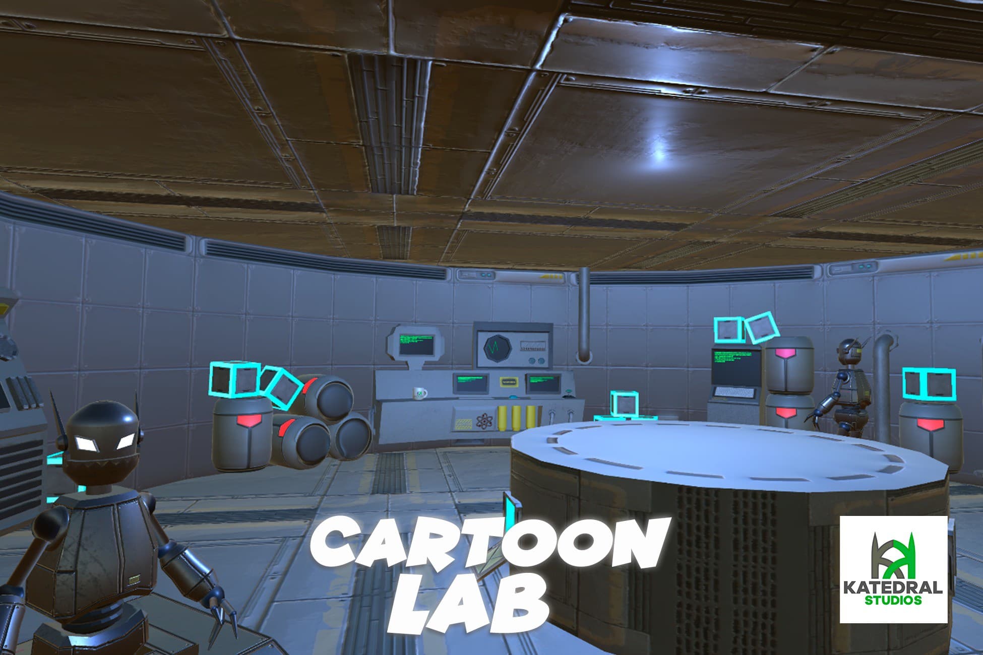 Laboratory Cartoon Mobile Ready