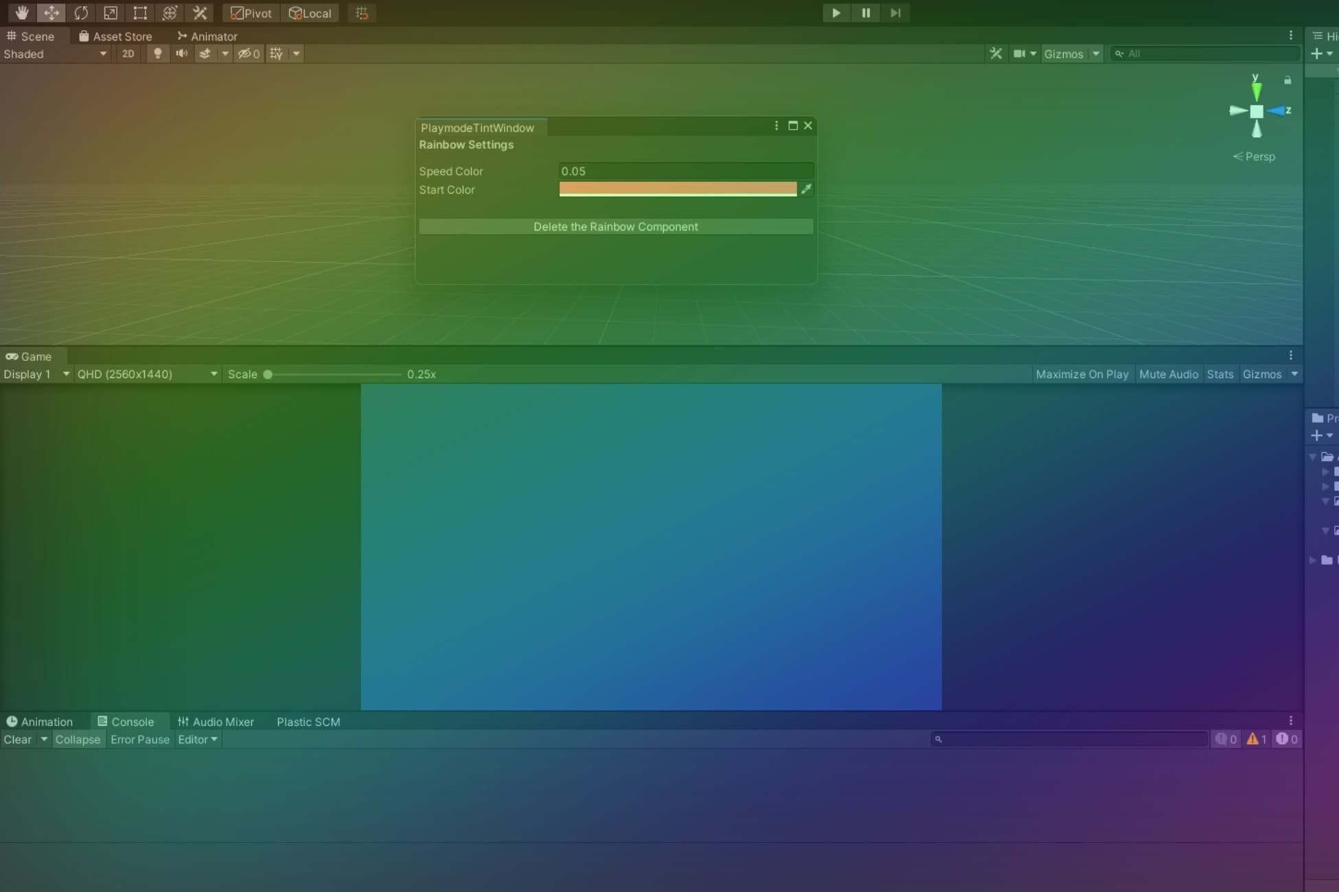 Rainbow Playmode Tint
