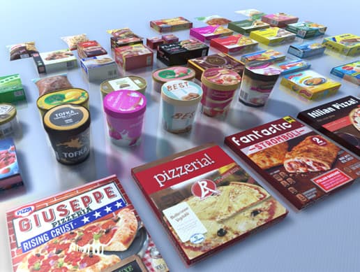 Frozen products with LOD