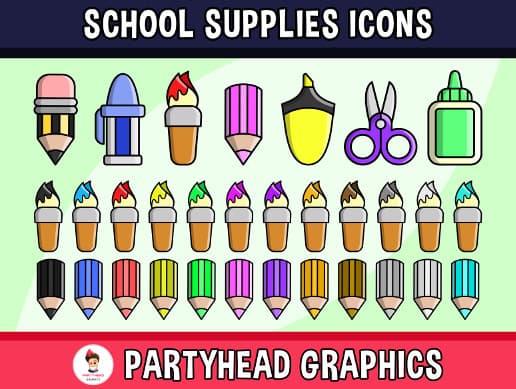 School Supplies Icons