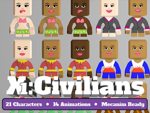 Simple Toon Characters - Civilian Collection 1