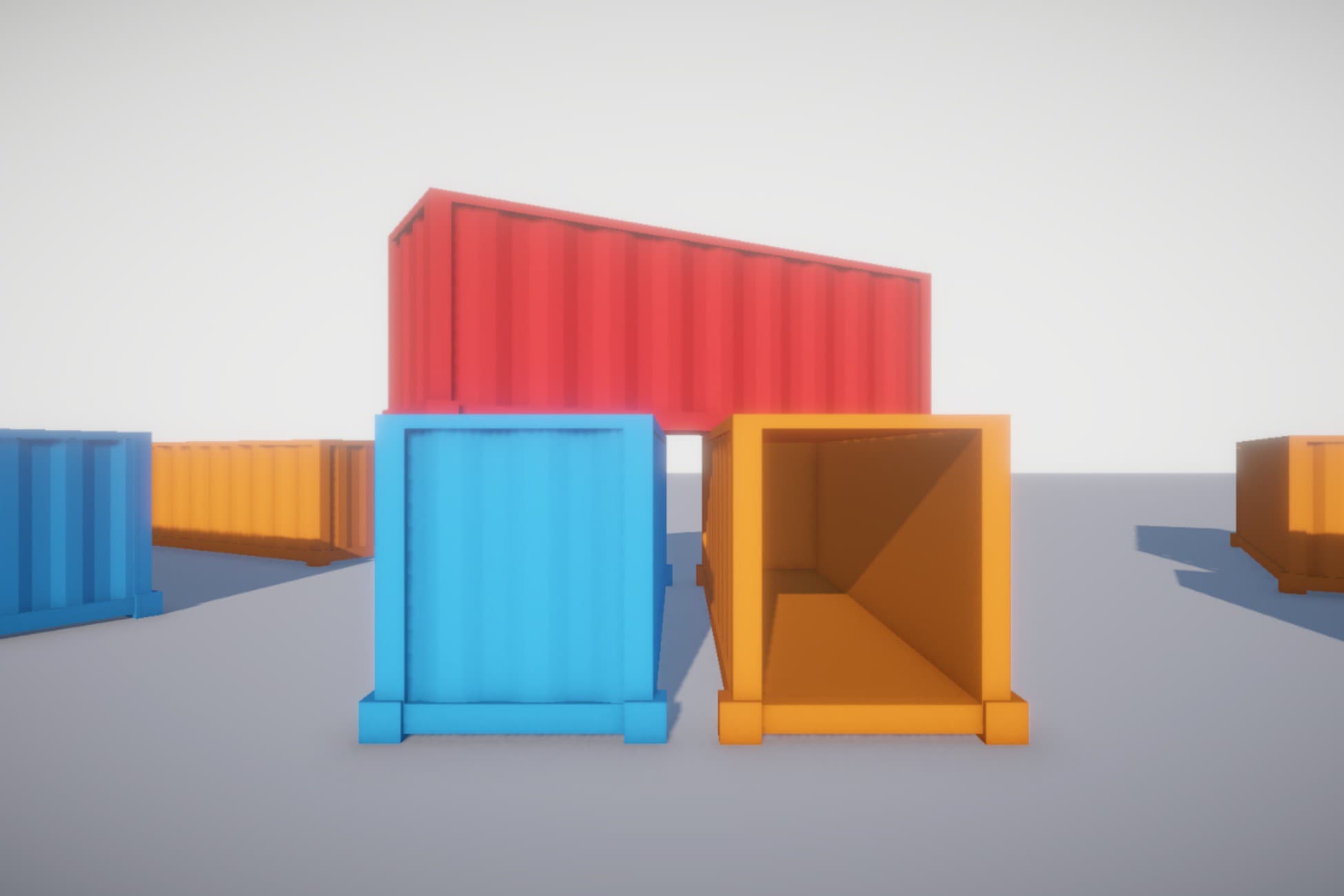 FREE Low Poly Shipping Container