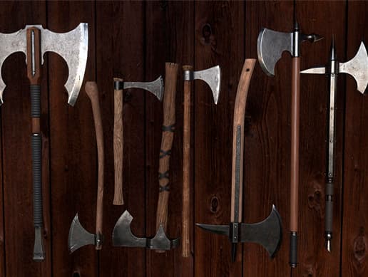 Axes-Medieval Weapons Pack