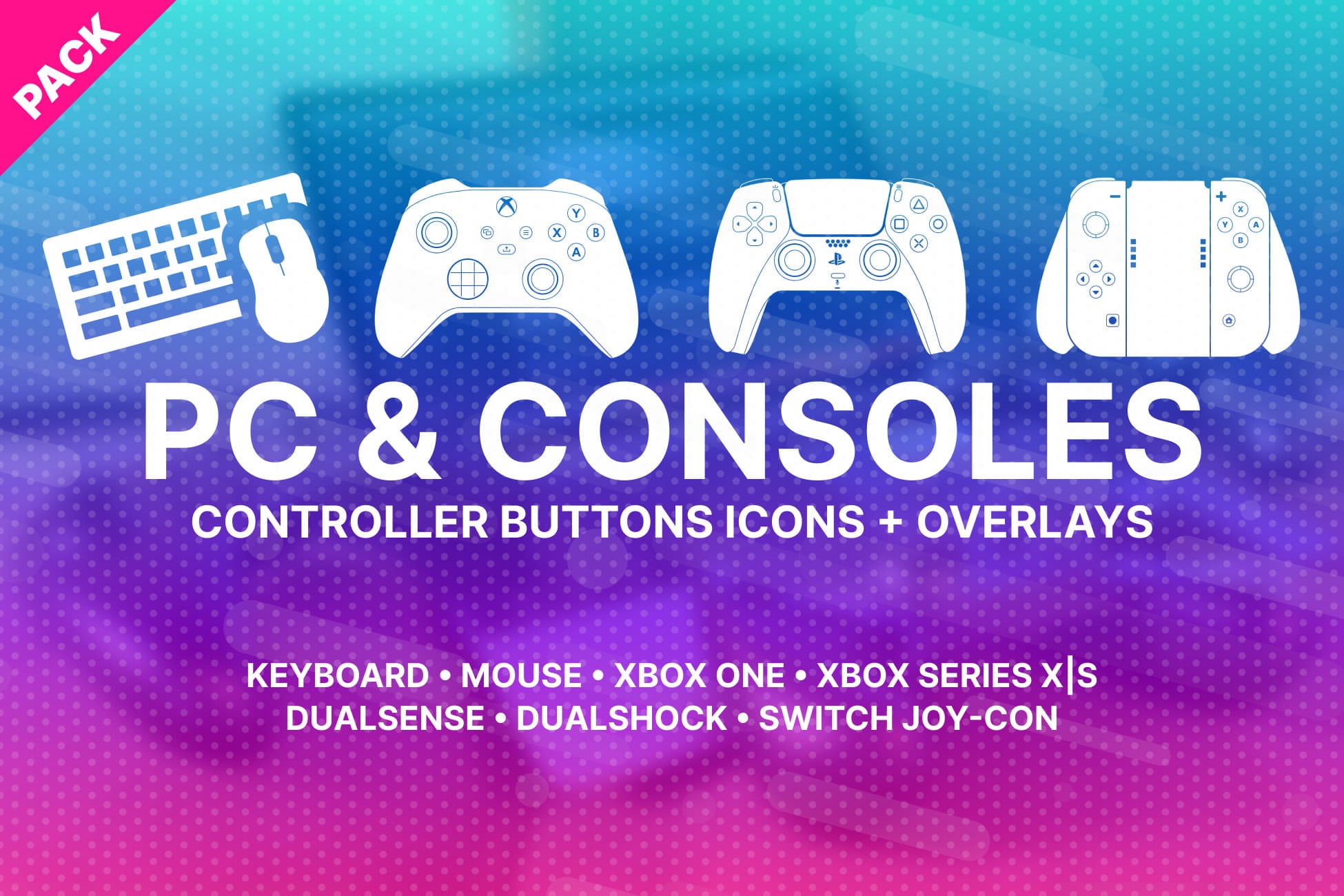 PC & Consoles Controller Buttons Icons Pack