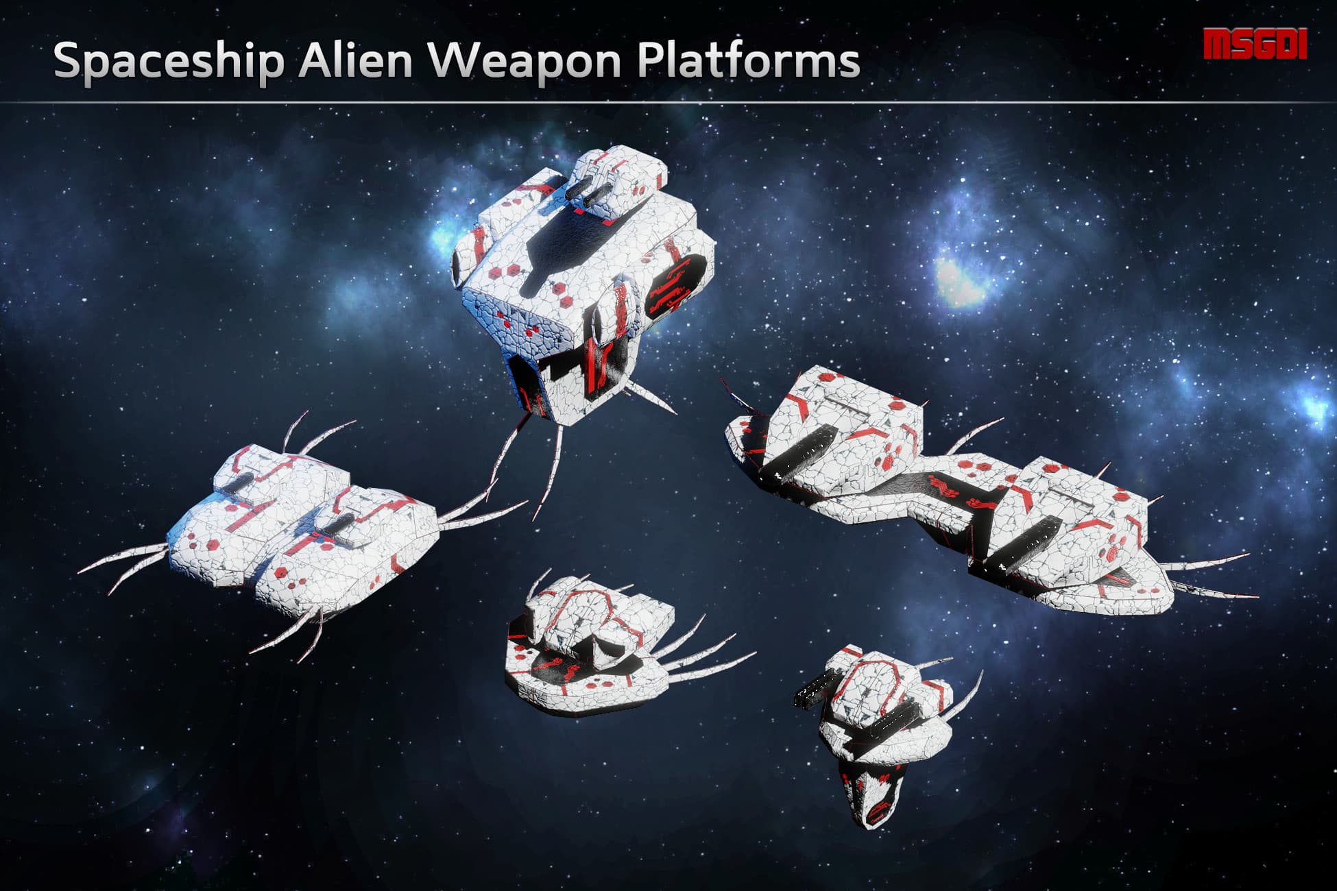 Spaceship Alien Weapon Platforms