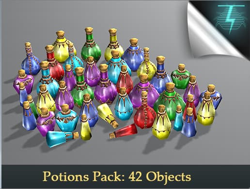 Loot Set : Low Poly Potions