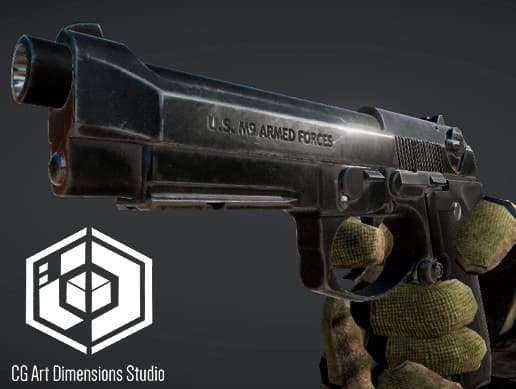 Animated M9 Pistol