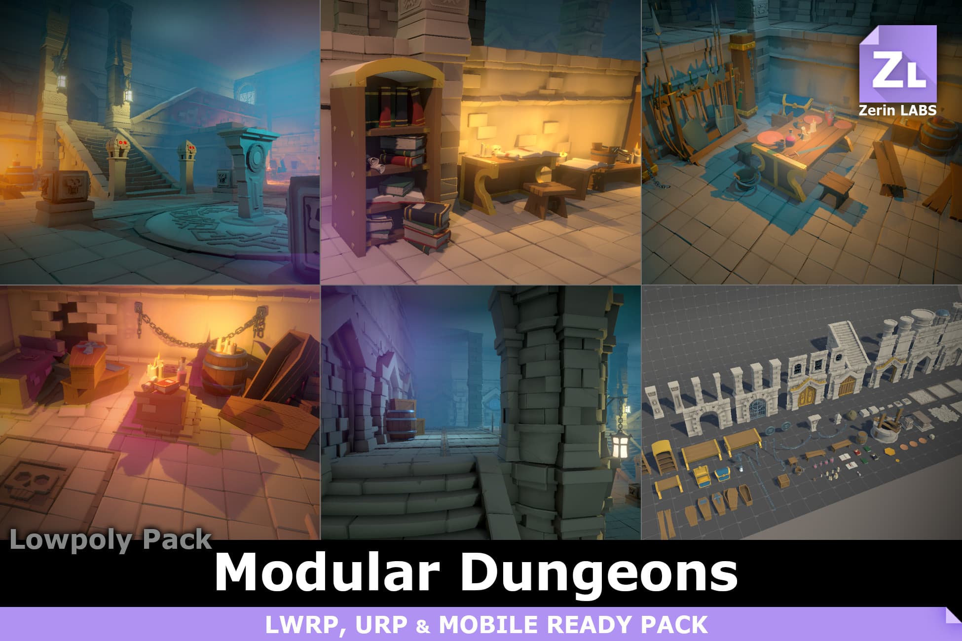 Dungeon Builder – Modular Lowpoly Medieval Kit for Fantasy RPGs