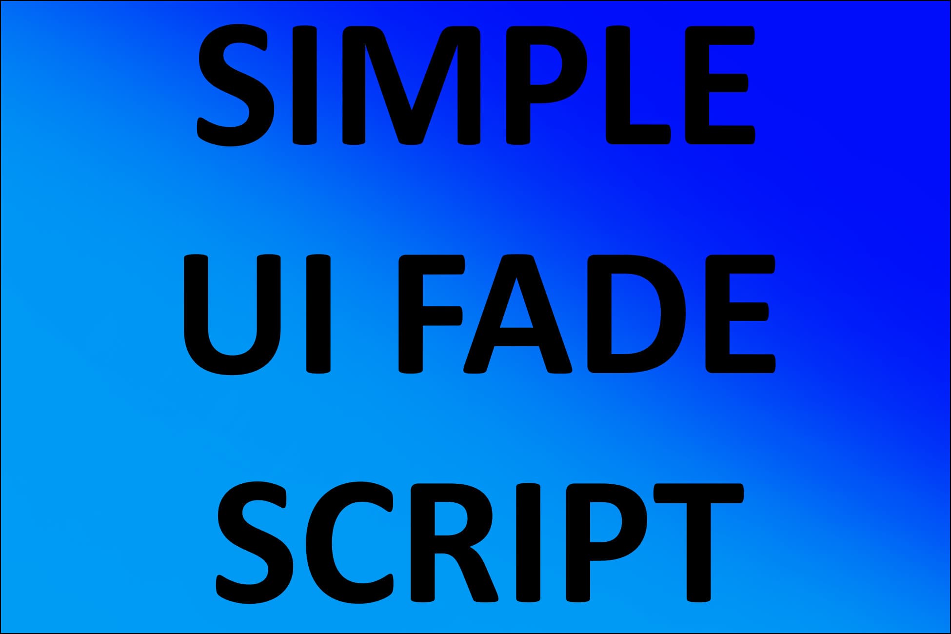 Simple UI Fade Script