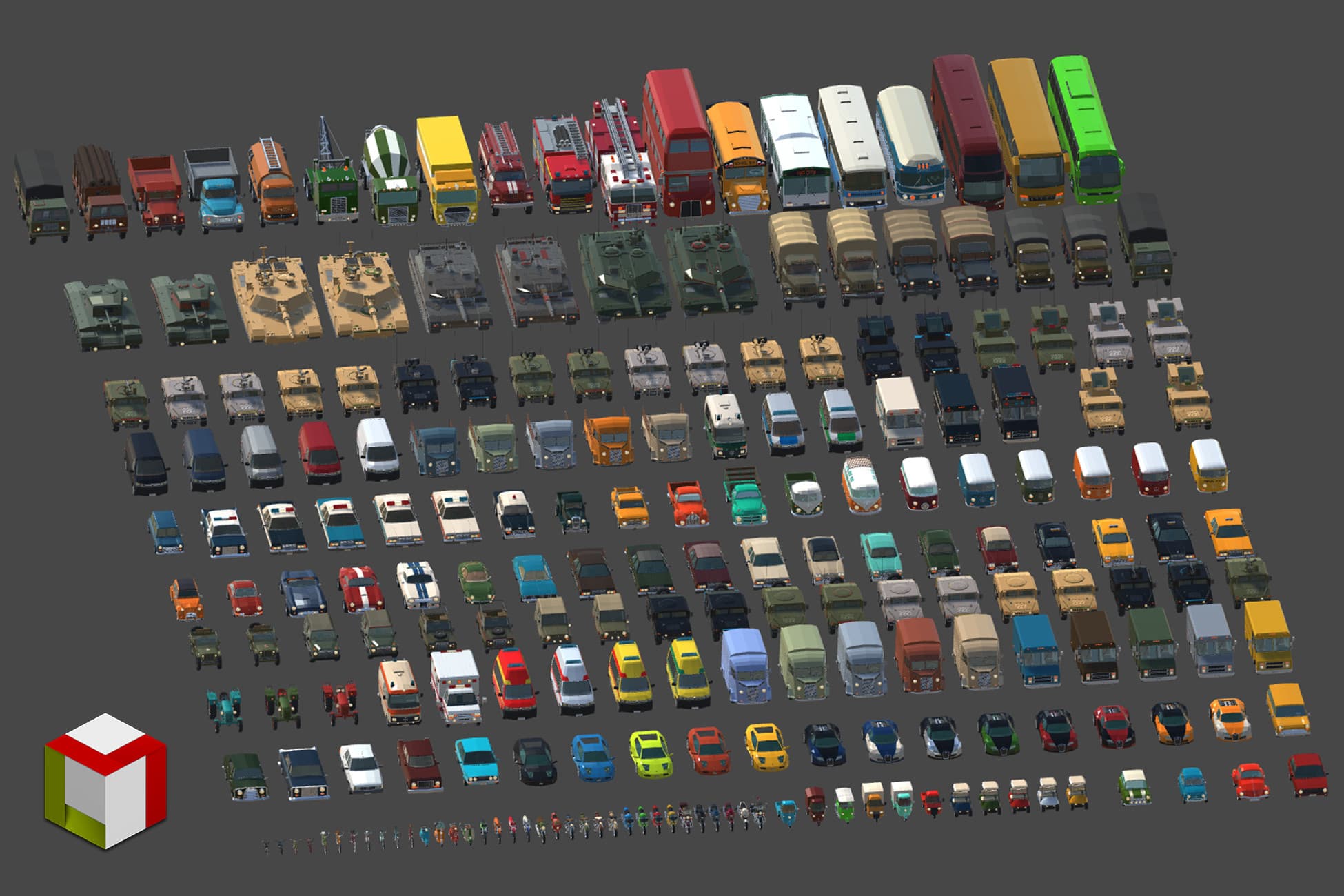 Low Poly Mega Vehicle Pack 01
