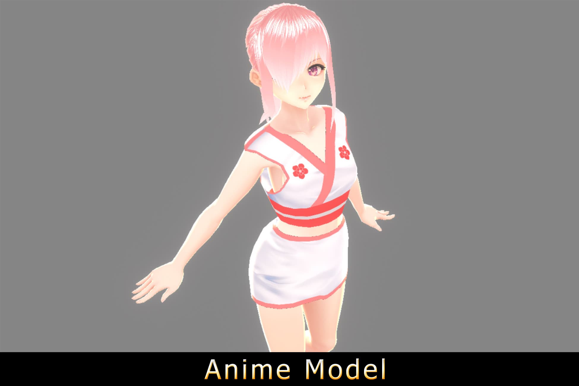 【Original】Anime Character : Chiya (Red Ninja Costume V1 / Contain VRM)