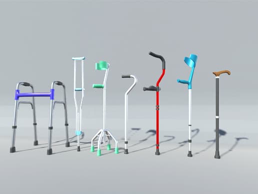 Сrutches, walker and cane
