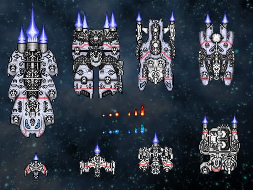 2D Pixel Spaceships